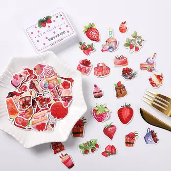 100buc/Cutie Cute Strawberry desert Autocolante Kawaii Autocolant pentru Fata Planificator de Scrapbooking Papetărie Japonez Jurnal Autocolante