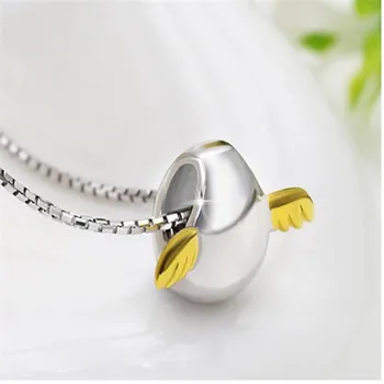 LULU-PORC Hot Nou Argint 925 Ou colier de Aur,coreeană de Moda de Argint jewelryN0254