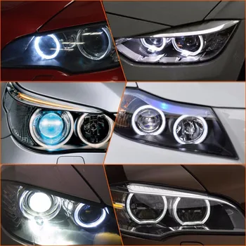 Auto-styling 2*120W H8 Angel Eyes LED Marker C. REE LED Chips-uri XTE Pentru BMW E90 E91 X5 X6 E82 M3 E60 E61 E70 F01 E89 E92 faruri