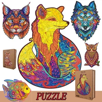 Houten Puzzels Voor Volwassenen Unic de Puzzle din Lemn Puzzle Animal Misterios Puzzle din Lemn Puzzle Cadou pentru Adulti, Copii
