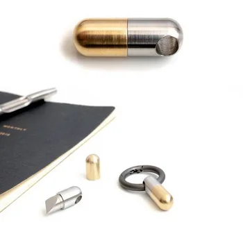 Din oțel inoxidabil multi-funcție EDC portabil mini instrument cheie inel pandantiv instrument, capsula cuțit, tiny instrument de tăiere