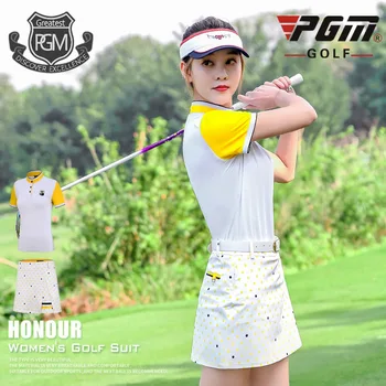 Pgm Femei Golf Fusta De Vară În Aer Liber Golf Tricou Respirabil Moda Costum De Golf Doamnelor Vara Slim Fit Sport Set