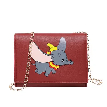 Disney Dumbo-desene animate doamna messenger geanta de umar pu femei geantă de mână de moda minnie geanta de cumparaturi cadou telefon Mobil sac pungă