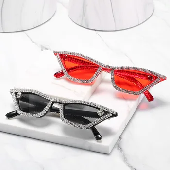 Personalitate Ochi de Pisica ochelari de Soare Femei 2020 Vinatge Stras ochelari de Soare Moda Nuante pentru Fete Pahare Mici Gafas De Sol