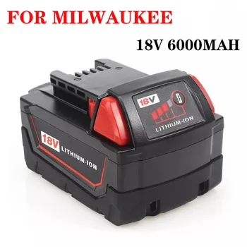 18V 6.0 AH/5.0 AH 6000mAh Li-ion Instrument de Baterie pentru Milwaukee M18 48-11-1815 48-11-1850 2646-20 2642-21CT Repalcement M18 Baterie