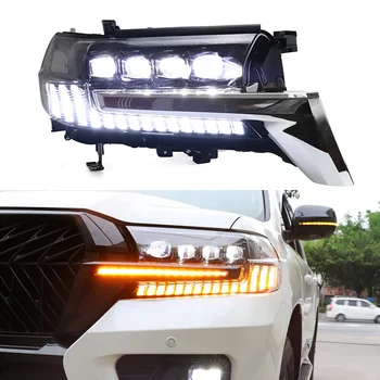 Styling auto Lampă de Cap Pentru Toyota Land Cruiser 2016-2020 LC200 Faruri de Ceata Lumini de Zi de Funcționare Lumina DRL Bec Accesorii Auto