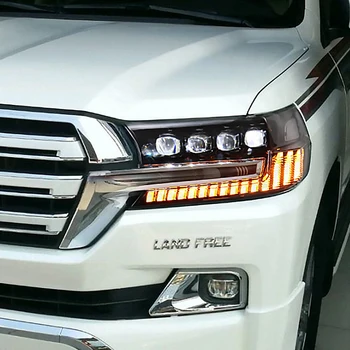 Styling auto Lampă de Cap Pentru Toyota Land Cruiser 2016-2020 LC200 Faruri de Ceata Lumini de Zi de Funcționare Lumina DRL Bec Accesorii Auto