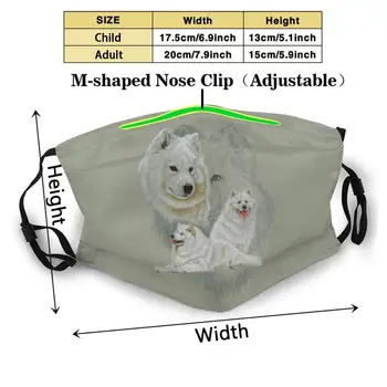 Samoyed Restructura Imprimare Reutilizabile Masca Pm2.5 Filtru De Modă De Gura, Masca Pentru Copil Adult Bbk0300 Grup De Lucru Câine De Companie Canin
