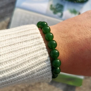 Jadery Natural Clasic Verde Jad Piatra Margele Bratari Pentru Femei Partid Argint 925 Bijuterii 2019 pulseiras bijoux