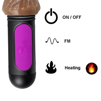 Realistic Dildo Vibrator Încălzire 12 Modul de Silicon Flexibil Penisul Jucarii Sexuale pentru Femei Masturbator stimulator clitoris jucarii pentru adulti