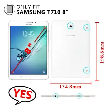 Caz acoperire Pentru Samsung Galaxy Tab S2 8.0 SM-T710 SM-T715 T713 SM-T719 Piele de Înaltă Calitate Fundas Smart Flip Tableta Caz Coque