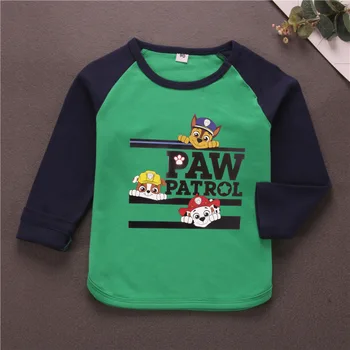 Original Paw Patrol pentru Copii T-Shirt de Primăvară și de Toamnă Mâneci Lungi Tricou Subțire Catelus Cifrele de Imprimare Copii Jachete