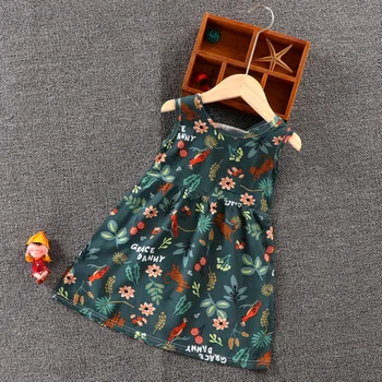 ZWY642 rochii de Fete de vară 2020 nou fără mâneci bumbac pentru copii printesa rochie de plajă pentru copii rochie de 2-8 ani