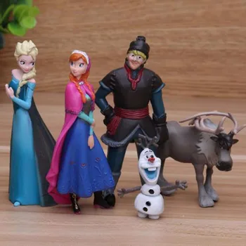 Disney Cifre Printesa 10cm Anime PVC Acțiune Figura Kristoff, Sven, Olaf Frozen Ziua Jucarii pentru Copii, Cadouri de Craciun DS04