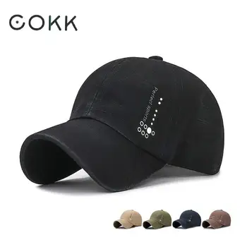 COKK Spălate Denim Snapback Pălării de Vară, de Toamnă Bărbați Femei Sapca Casquette Hochei Sepci Trucker Hat de sex Feminin Os de sex Masculin Tata Pălărie