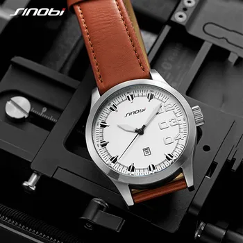 Ceasuri SINOBI Mens de Afaceri Analog Ceas de Moda Sport din Oțel Inoxidabil rezistent la apa 50M Luminos Ceas Barbati Înot Relojes Hombre