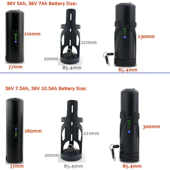 36 Volt Mini Sticla eBike Baterie 36V 5Ah pentru 250W 7Ah 7.5 10.5 Ah Ah Baterii cu Litiu pentru Bafang Tongsheng 500W 350W Motor 250W