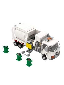 Nou Verde și Alb de Protecție a Mediului Vehicul Camion de Model de Colectie Bloc a Modulului de Jucărie Cadou 369Pcs