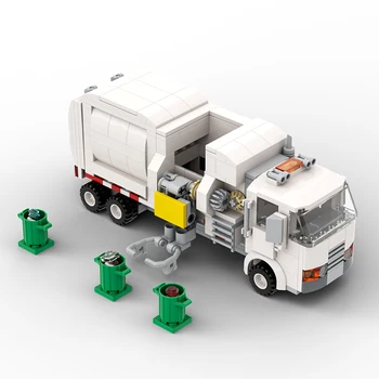Nou Verde și Alb de Protecție a Mediului Vehicul Camion de Model de Colectie Bloc a Modulului de Jucărie Cadou 369Pcs