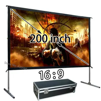 En-gros Ieftine Costul HD Proiector Ecran de Proiectie 200 inch 16:9 de Instalare Rapidă Film în aer liber Ecrane Folosi Pentru Școală Conferință