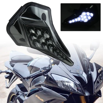 Pentru YAMAHA YZF R6 2008-2012 Accesorii pentru Motociclete Fața Centru Marker LED Lumina Pilot Negru