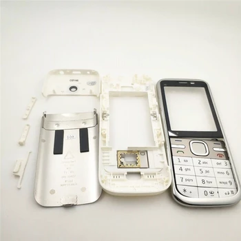 Fata originale corp Mijloc capac Spate Capac Baterie Pentru Nokia C5 C5-00 Carcasa Capac Caz Cu limba engleză Sau arabă Tastatura