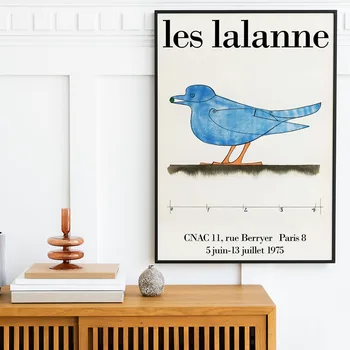 Nordic Panza Printuri Les Lalanne Poster De Arta De Perete Blue Bird Acasă Pictura Decor Vintage Expoziție De Fotografii Pentru Camera De Zi