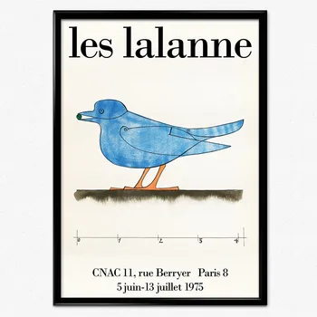 Nordic Panza Printuri Les Lalanne Poster De Arta De Perete Blue Bird Acasă Pictura Decor Vintage Expoziție De Fotografii Pentru Camera De Zi