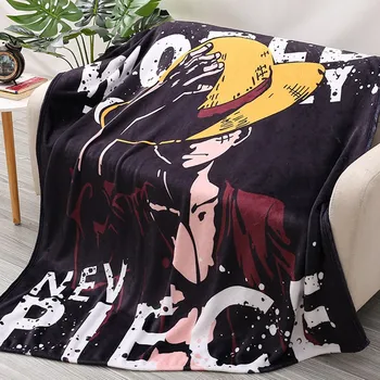 1buc Anime ONE PIECE Pătura Super Confortabil Moale de Pluș Arunca Pătură Linie Modernă de Artă Pătură De Canapea Arunca de Călătorie