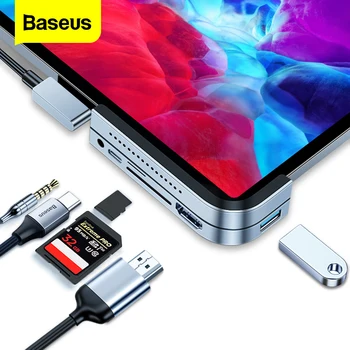 Baseus USB C HUB Pentru iPad Pro 12.9 11 2020 2018 Tip C HUB pentru HDMI USB 3.0 PD Port Jack de 3,5 mm USB-C HUB USB Adaptor Pentru MacBook