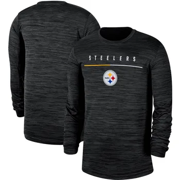 Oamenii Pittsburgh Negru Secundară Steelers Legenda Viteza De Călătorie De Performanță Maneca Lunga T-Shirt