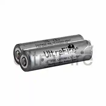 Acumulator 14500 3.7 V 1200mAh baterie Reîncărcabilă Litiu Baterii Cu ProtectionLuz lanterna USB lectură lumină albă, lumină de noapte (2 BUC)
