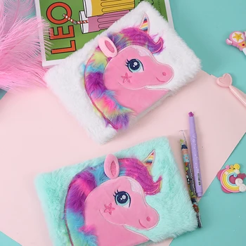 A5 agenda kawaii capac greu caiete pentru școală sationary emboridery unicorn planificator fete cadou glonț jurnalul