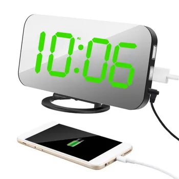 USB Digital Ceas cu Alarmă Student Ceas Oglinda HD LED Display Amânare Electronice Copii Ceas de Lumină Senzor de Birou Ceas de Masa