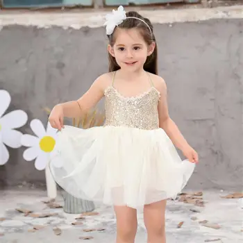 Rochii de vara pentru Fete 2020 Nou Paiete Copii Princess Dress 1 2 3 4 5 6 Anul Fete Haine de Moda Sling Copii Costum
