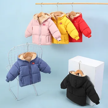 2020 Iarna Baieti Jachete Cu Gluga Haina Fete Îngroșa Sacou Cald Copilul Îmbrăcăminte De Modă Pentru Copii În Jos Jacheta De Bumbac Pentru Haine Copii