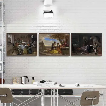 Casa De Decorare Arta De Perete Imagini Fro Living Poster Print Panza Tablouri Olandeză Jan Steen