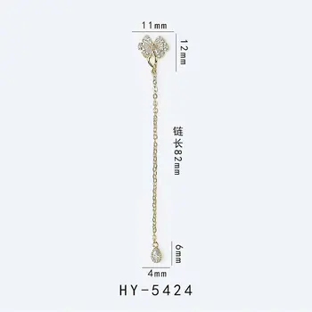 5pcs/lot Urs frunze pandantiv 3D Aliaj de Unghii Arta Zircon Cristal metal manichiură accesorii de unghii DIY Unghii Decoratiuni Unghii farmece