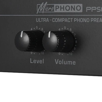Pp500 Ultra-Compact Phono Preamp Preamplificator cu Nivel & Controale de Volum Rca de Intrare și de Ieșire 1/4 Inch Trs Ieșire Interfețe,Ue