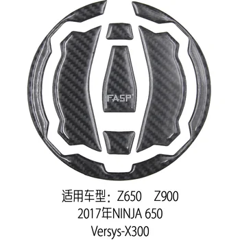 PENTRU Z900 Z650 2017-2018 versys X300 Z400 NINJA 400 650 Rezervor tampon Capac Combustibil Decal Autocolant Carbon Pur
