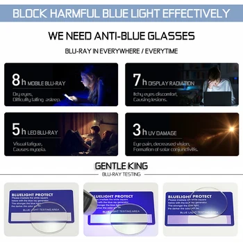 BLÂND REGELE Transparent Ochelari de Calculator Pentru Bărbați Cadru Anti Lumină Albastră de Blocare Ochelari Rama TR90 Miopie Optice Ochelari