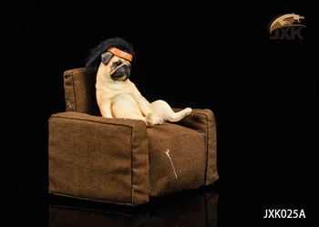 JXK 1/6-Scară Decadent Pug Câine cu o Canapea Model animal de Jucărie model pentru decorare auto soldat figurina jucarie accesorii