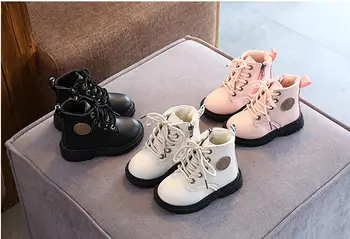 2020 pentru Copii de Iarnă Ghete de Băieți și Fete din Piele Cizme Martin Pluș Moda Impermeabil anti-alunecare Cald Cizme Copii Pantofi Mărimea 21-30