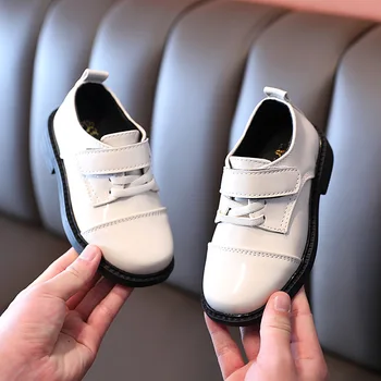 Baieti Pantofi Moi Jos 2021 din Piele de Brevet Fata Singur Stil Britanic Copii Pantofi Elevii Moale cu talpi de Pantofi Negri pentru Copii Singur
