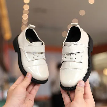 Baieti Pantofi Moi Jos 2021 din Piele de Brevet Fata Singur Stil Britanic Copii Pantofi Elevii Moale cu talpi de Pantofi Negri pentru Copii Singur