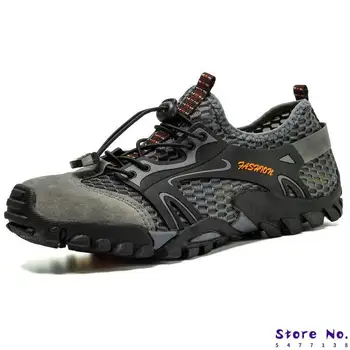 Vara Respirabil Bărbați Drumeții Pantofi ochiurilor de Plasă în aer liber Barbati Adidasi Alpinism Drumeții Pantofi pentru Bărbați Pantofi de Rapid-uscat Pantofi de Apă de Mari Dimensiuni de 50