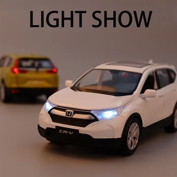 1:32 Honda CRV Model de Masina Aliaj Masina de turnat Mașină de Jucărie Model de Sunet și Lumină Copii Jucărie de Colecție Transport Gratuit