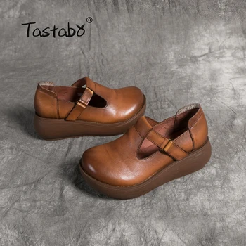 Tastabo Brioșă jos Femeie Pantofi 2019 Primăvara și vara nou stil Vintage handmade pantofi Casual fashion captuseala Confortabila