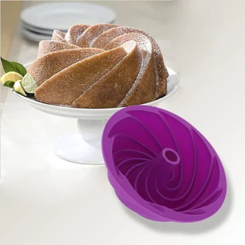 3D Mare Vârtej Forma de Silicon Unt Tort Mucegai Bucătărie de Copt Formă de Instrumente pentru Tort Brutărie Vas de Copt Bakeware Mucegai Tort Pan