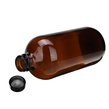 250/500 ml Sapun Lichid Dozatoare cu Pompa pentru uleiuri esențiale, loțiuni de casă rotundă din sticlă brună